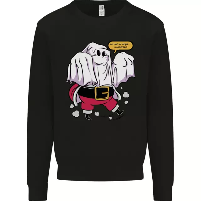 Divertente Babbo Natale Fantasma Natale Halloween Bambini Felpa Maglione