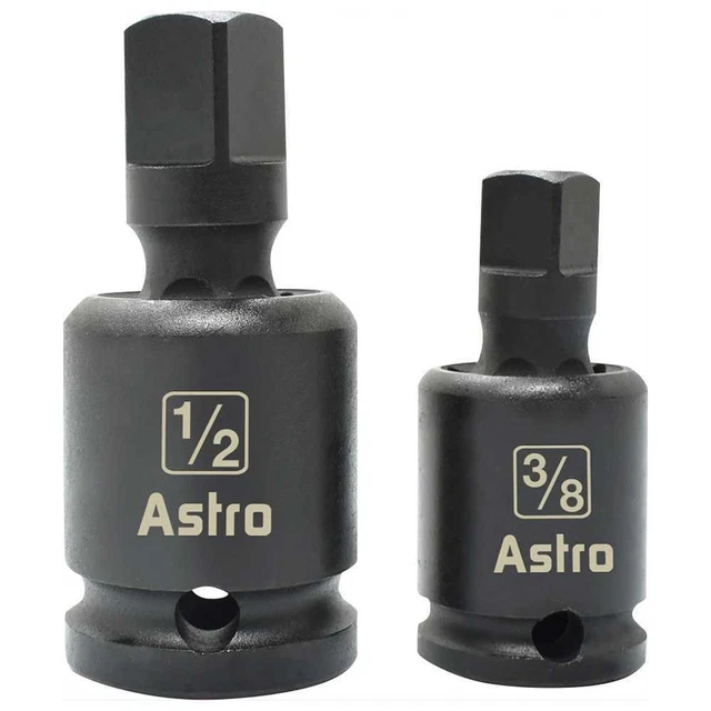 Astro Pneumatic 78342 3/8 in and 1/2 in Pinless Universal Joint Impact Adapters