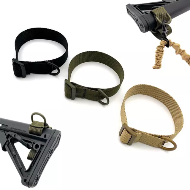 Military Tactical ButtStock Sling Adapter Rifle Stock Gun Strap Gun Rope .zy