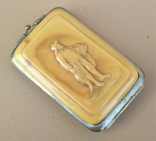 ANCIEN THERMOMÈTRE FORME Dé à jouer BAKELITE couleur ambre marbré EUR 5