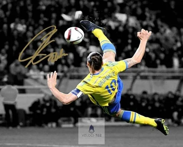 Zlatan Ibrahimovic Soccer Legend Bicycle Kick Signed Photo Autograph Poster