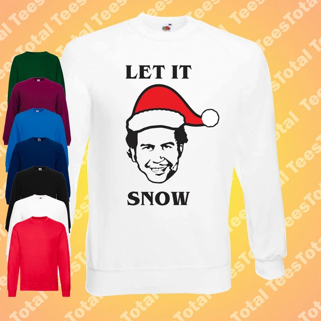 Let It Snow Pablo Escobar Christmas Jumper Funny Xmas Festive Santa