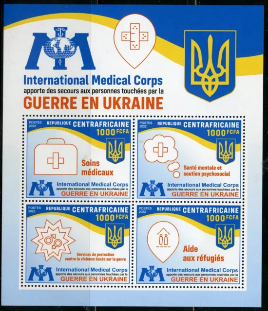 Central África 2022 Guerra En Ucrania Int'L Médico Cuerpo Hoja Nuevo Nunca Nuevo