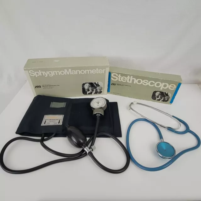 Vintage Marshall Electronics Stethoscope and Aneroid Sphygmo (Blood Pressure)