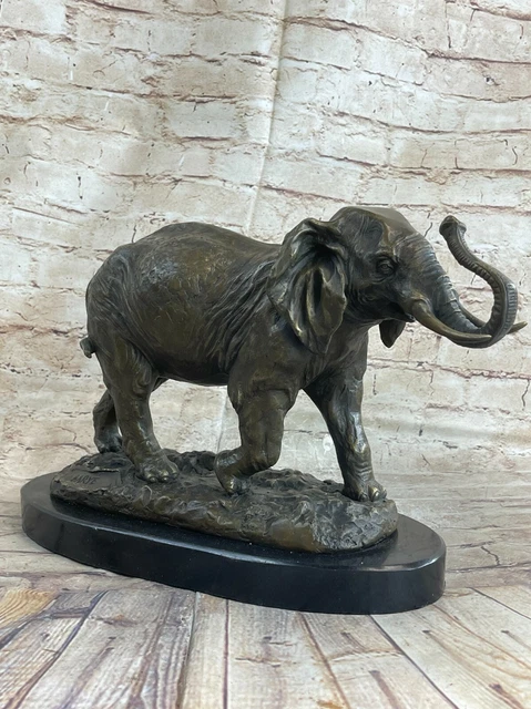 Campanello Eolico Portafortuna Elefante In Metallo Bronzo, Decorazione Giardino - 6