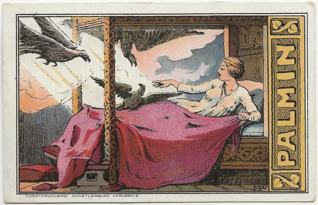 64/488 Sammelbild Nibelungen Deutsche Heldensagen Chriemhild Traum Palmin