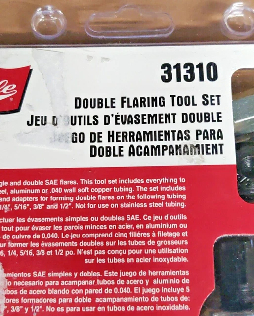 LISLE DOUBLE FLARING Tool Set 31310 NEW 57.22 PicClick CA