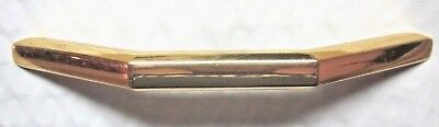 Amerock 1950s Atomic Drawer Pull Handle Shiny Brass 3-3/4" Centers 1 Vintage MCM