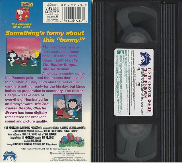 PEANUTS CLASSIC IT'S The Easter Beagle Charlie Brown Vintage VHS Video