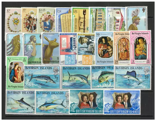 British Virgin Islands Pack of 25 Different Stamps All Mint Unhinged