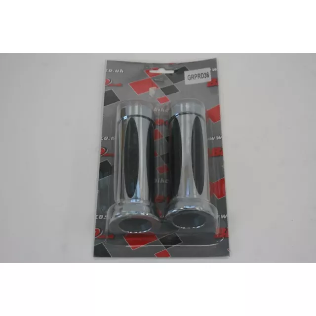 Coppia manopole custom cromate Ø22-28 BIKE IT Grip set