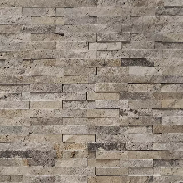 Silver Romeo Travertine Split Face 300x300mm Matt Decorative Wall Tile 3