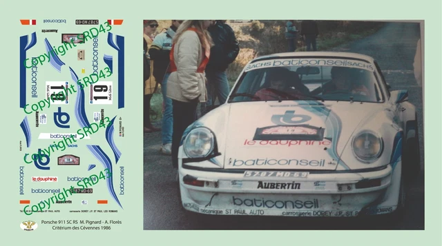 Décalcomanies BMW M3 Cévennes 1988 François Delecour - Échelle 1/43 - Pour Maquettistes - Marque Virate