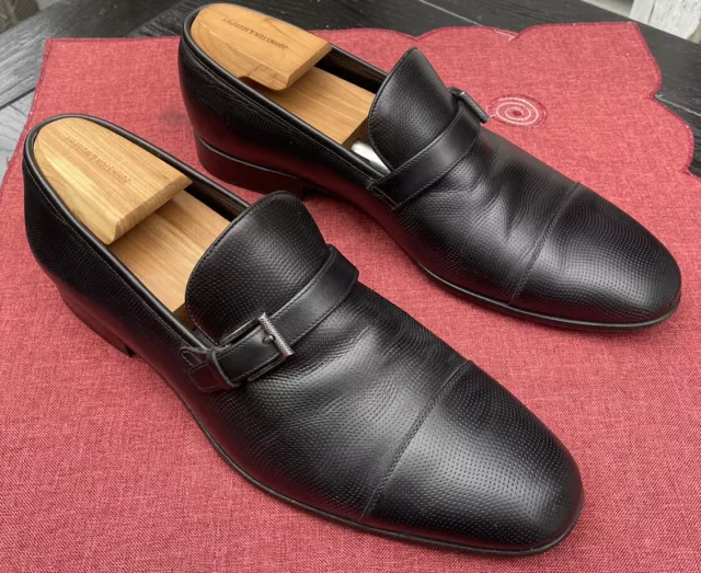 Salvatore Ferragamo Men's Shoes Leather Single Monk Strap  Extra Wide 9 3E