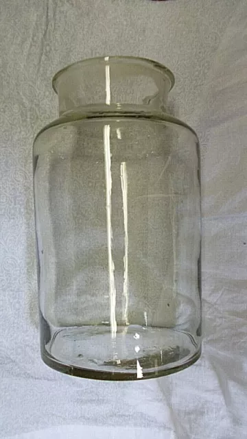 Vecchio Vaso Da Farmacia In Vetro Trasparente N°1
