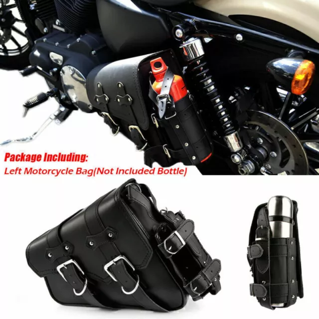 Motorrad Satteltasche Werkzeugtasche Links + Flaschenhalter Für Harley Spor H3C7