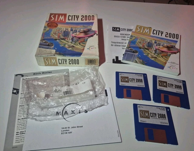 Jeu PC Sim City 2000 Avec Urban Kit En Big Box Française - édition 1995, Bon état