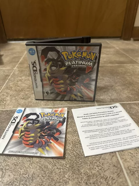 Original Pokémon Platinum Case + Manual- NO GAME INCLUDED