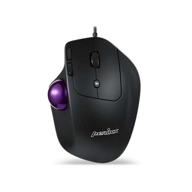 Boule Trackball De Rechange Perixx Peripro-303 - Rose Brillant 34 Mm - Compatible Logitech M570, MX Ergo