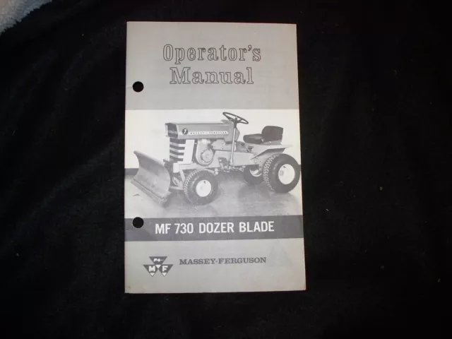 1970 Massey-Ferguson MF 730 Dozer Blade Manual For MF 7 Lawn Tractor