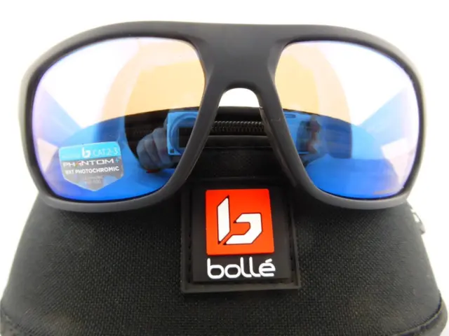Bolle VULTURE Sunglasses Black Matte POLARISED Phantom Photochromic Cat 2-3 Lens 2