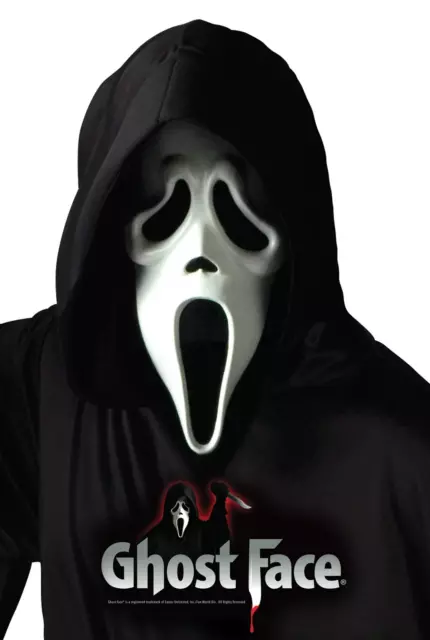 Adulto Scream Máscara Halloween Fantasma Cara Elegante Vestido Traje Accesorio