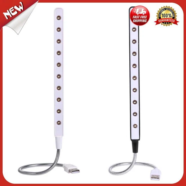 es BoBoLily L?mparas de mesa, luz nocturna LED, 10 LED flexible USB port?til l?m