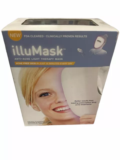 Illumask Anti-Acne Light Therapy Mask Clearer Smoother Skin Less Redness Tone