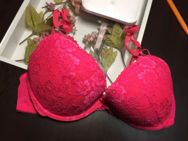 H&M Bra size it 5d us 38d eu 85d padded underwired pink