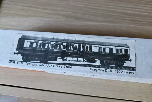 Train Wheeltapper WHEELTAPPER COACHES GWR 57ft Toplight Corridor Brake 3rd Dia D45 1922 ...
