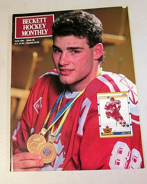 Vintage Eric Lindros Beckett Hockey Monthly June 1991, Issue 8