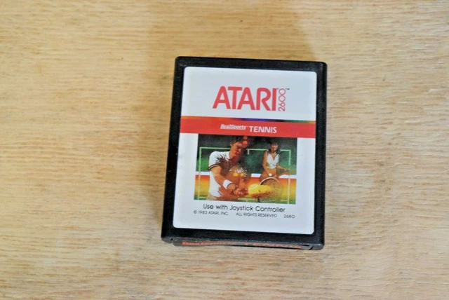Realsports Tennis By Atari 2600 Game. 1983. Tested And Working.