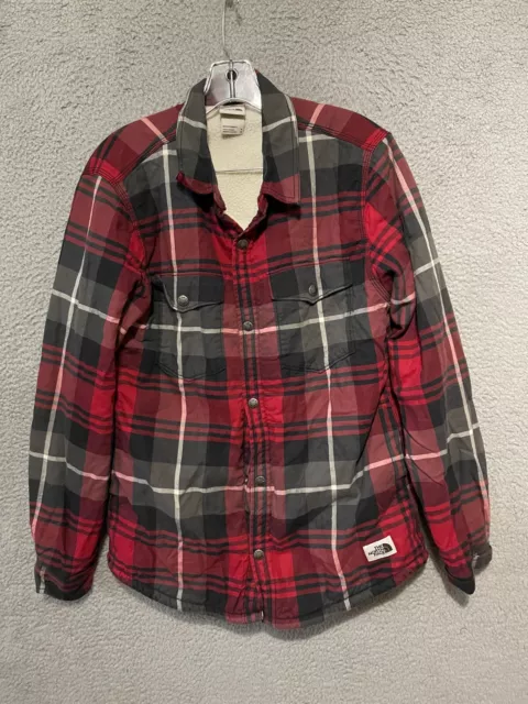 THE NORTH FACE Shirt Flannel Jacket Size Medium Red Adult Cotton $31.99 ...
