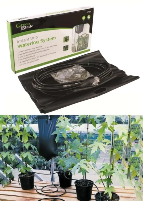 Instant Drip Watering Gravity Fed Irrigation Plants Greenhouse System Water Kit