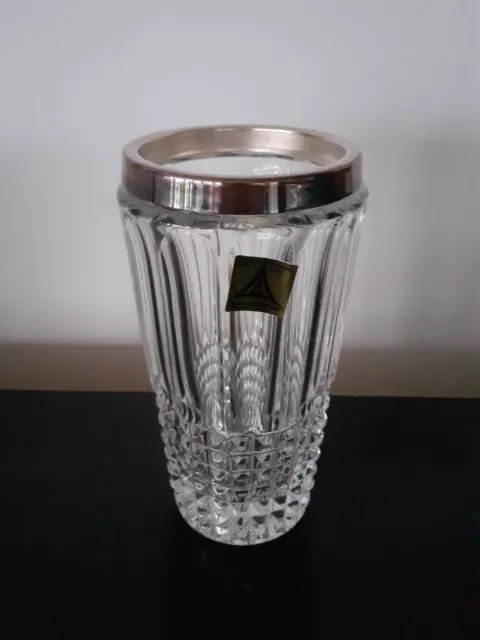 Vase, Echt Bleikristall, hochglanzpoliert, Annahütte