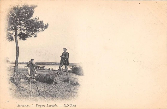 CPA 33 ARCACHON BERGERS LANDAIS (dos non divisé)