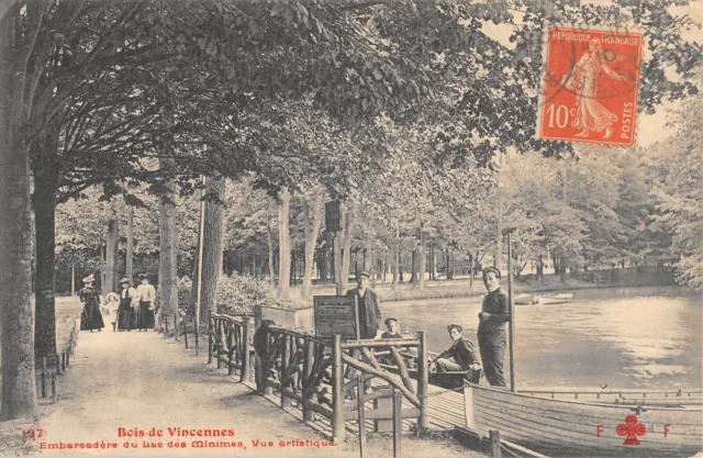 Cpa 94 Vincennes Wood / Lake Of Minimes Pier / Artistic View