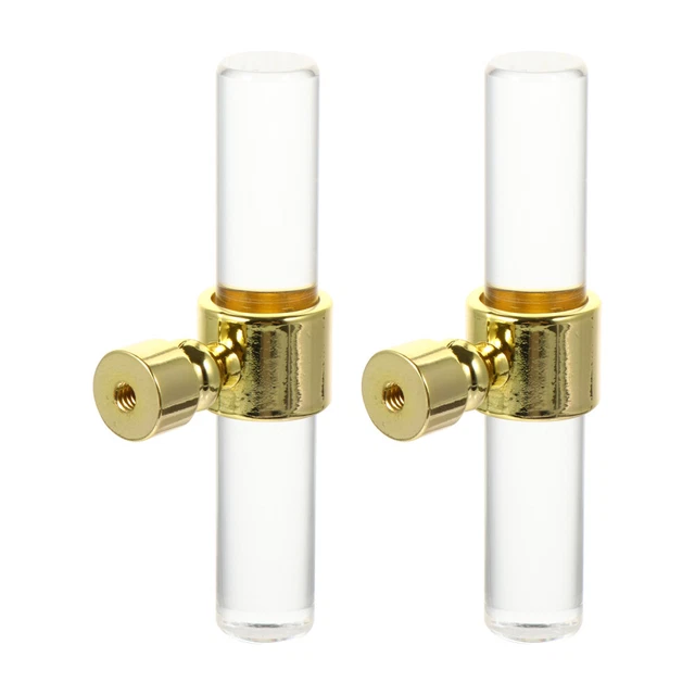 2 Pcs Zinc Alloy Acrylic Handle Drawer Knobs Vintage Cupboard Handles