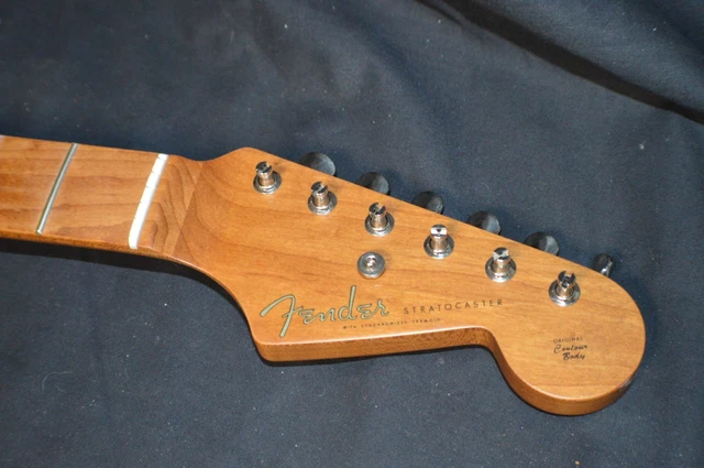 WARMOTH ROASTED MAPLE Stratocaster Neck Loaded £295.00 - PicClick UK