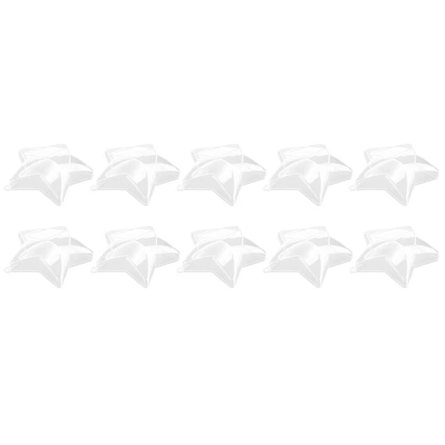 10 SETS 80MM DIY Fillable Balls Clear Plastic Ornaments Balls Christmas