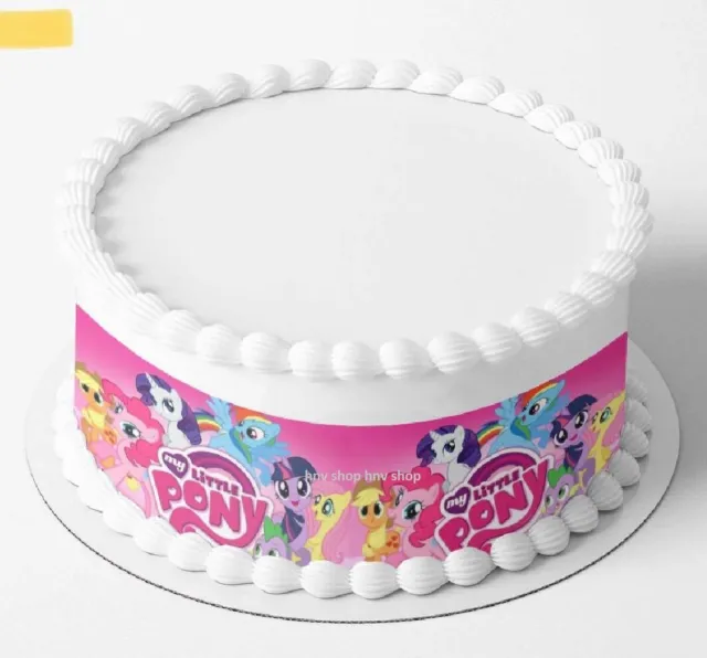 My Little Pony CAKE WRAP Around The Cake WAFER PAPER Images Topper Birthday
