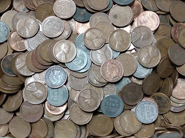 UNSEARCHED Lot of 1000  Lincoln Wheat Pennies  Cents Lot Plus Indian Head & VDB