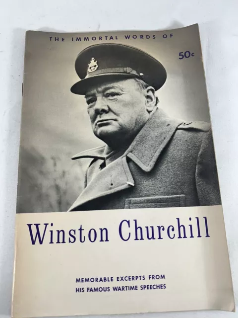 1965 Vintage the Immortal Words of Winston Churchill