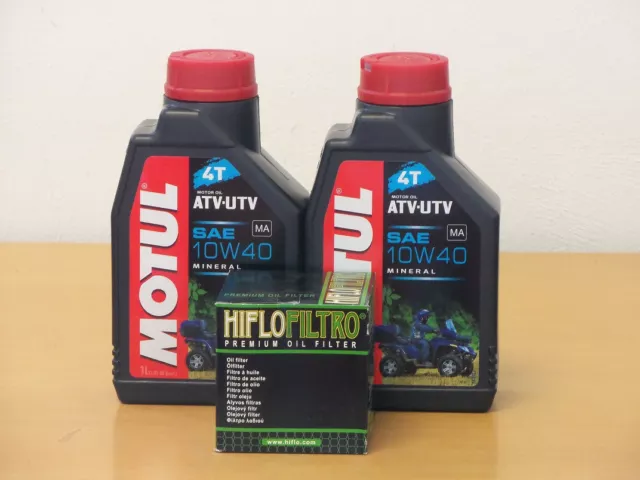 Motul Öl Quad 4T 10W-40 / Ölfilter Yamaha YFM700  Raptor Bj 06 - 15