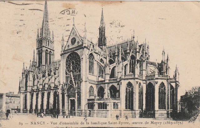 CPA 54 NANCY Overview of St. Epvre's Basilica by Morey (1863-187