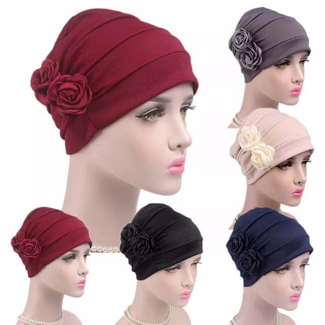 Women Hijab Turban Hat Lady Cancer Chemo Hair Loss Cap Head Scarf Wrap Cover~ ZK