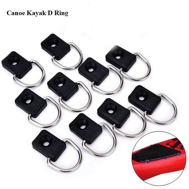 6 PCS Nylon Deck Line Guides For Kayak & Canoe - Small Round Clover Shape Boat Hardware