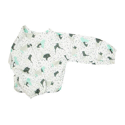 ANIMALS Silly Billyz Long Sleeve Bib Small Sweet Design Double Pop Snap Closure