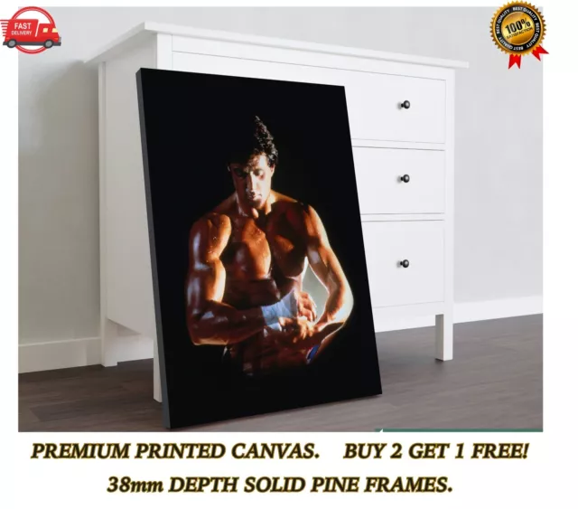 Rocky Balboa Boxing Classic Movie Large CANVAS Art Print Gift A0 A1 A2 A3 A4