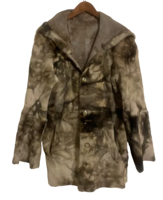 VAKKO New York Brown 100% Spanish Lamb Leather Shearling Coat Size Med VAKKO New York Brown 100% Spanish Lamb Leather Shearling Coat Size Med